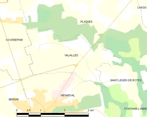 Detailkaart van de gemeente