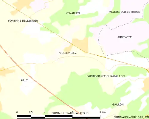 Detailkaart van de gemeente