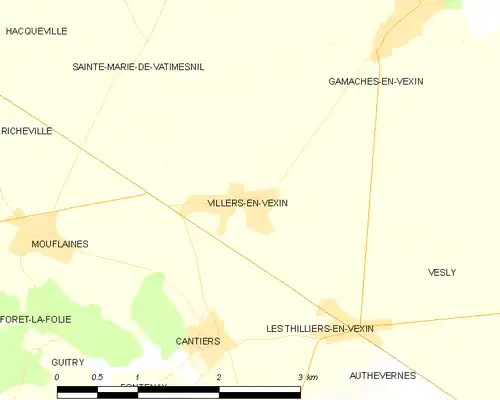 Detailkaart van de gemeente