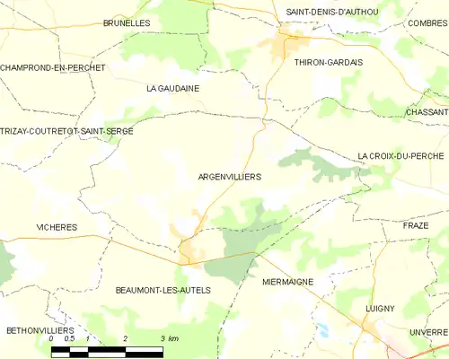 Detailkaart van de gemeente