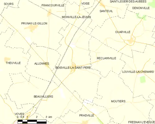 Detailkaart van de gemeente