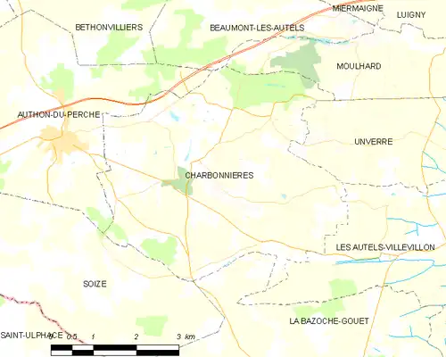 Detailkaart van de gemeente