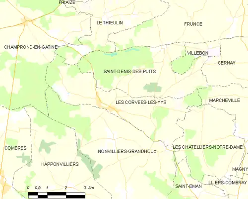 Detailkaart van de gemeente