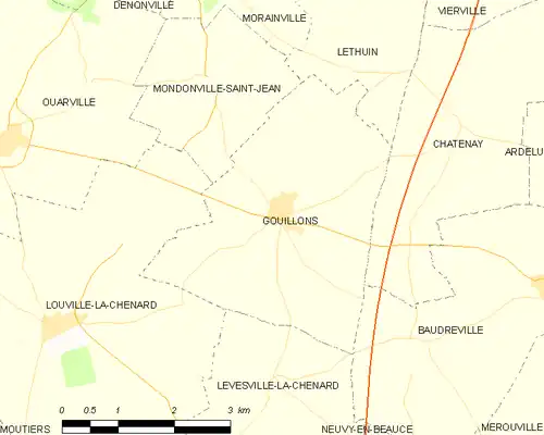 Detailkaart van de gemeente