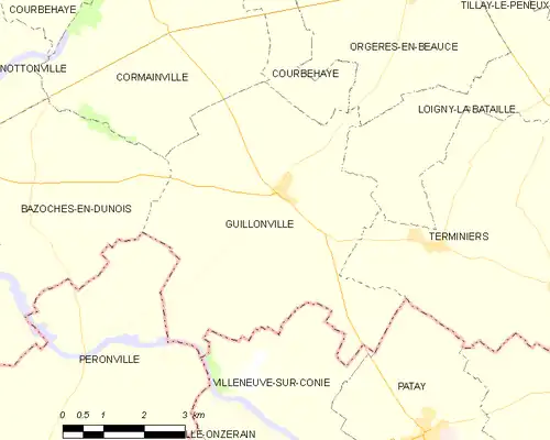 Detailkaart van de gemeente