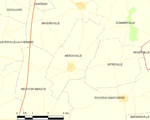 Detailkaart van de gemeente