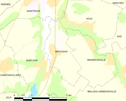 Detailkaart van de gemeente