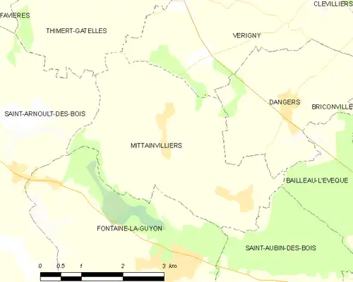 Detailkaart van de gemeente