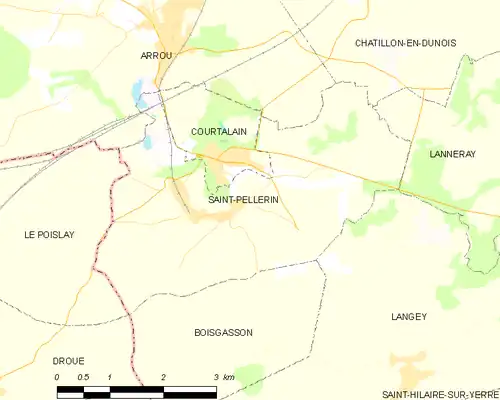 Detailkaart van de gemeente