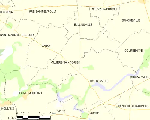 Detailkaart van de gemeente