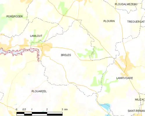 Detailkaart van de gemeente