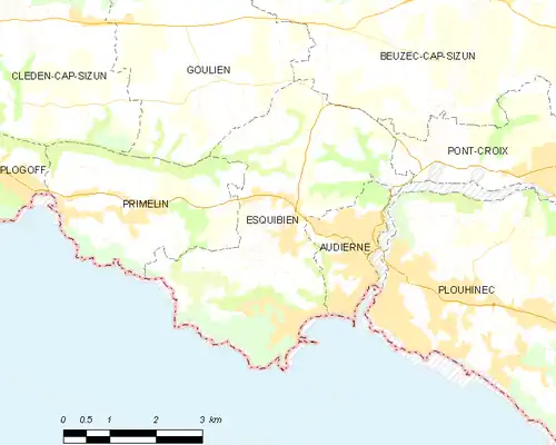 Detailkaart van de gemeente