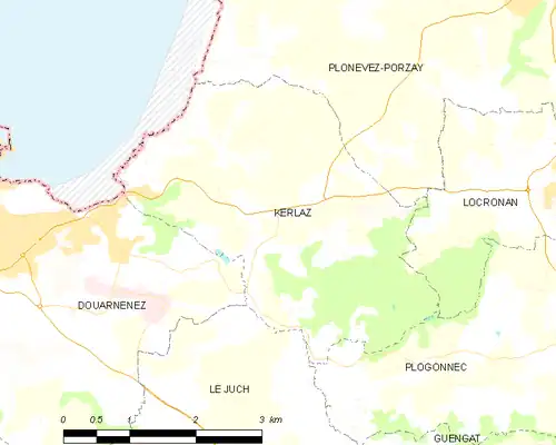 Detailkaart van de gemeente