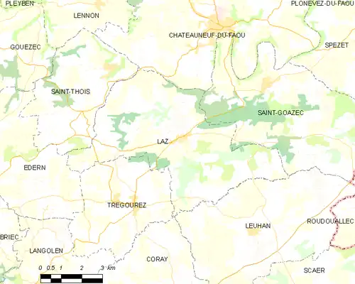 Detailkaart van de gemeente