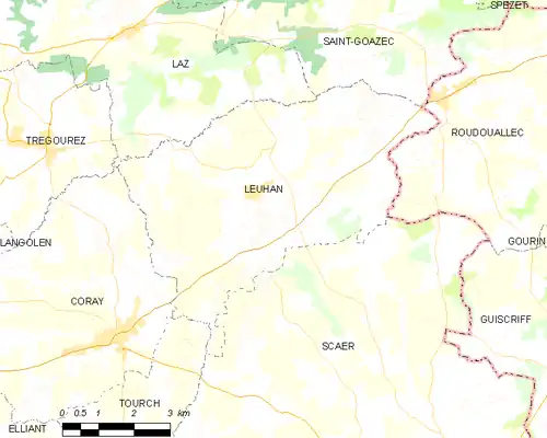 Detailkaart van de gemeente