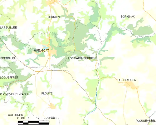 Detailkaart van de gemeente