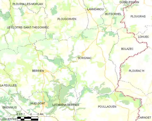 Detailkaart van de gemeente