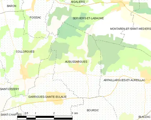 Detailkaart van de gemeente