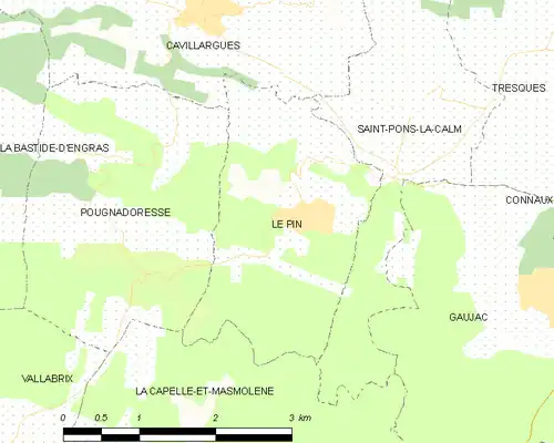 Detailkaart van de gemeente