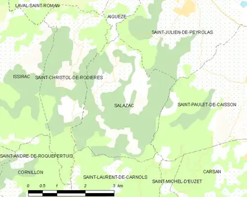 Detailkaart van de gemeente