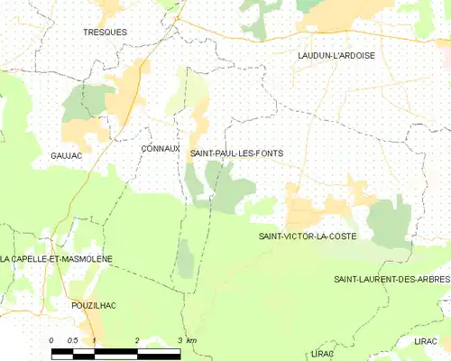 Detailkaart van de gemeente