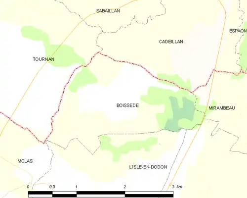 Detailkaart van de gemeente