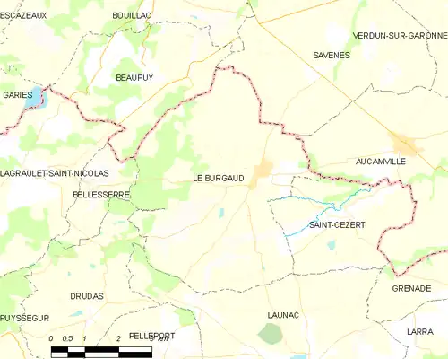 Detailkaart van de gemeente