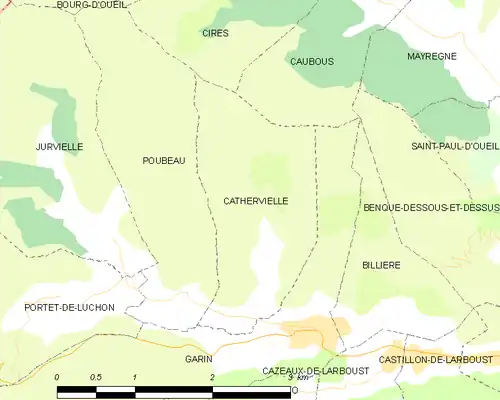 Detailkaart van de gemeente