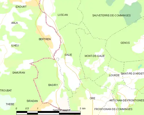 Detailkaart van de gemeente