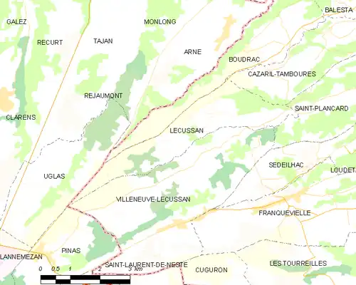 Detailkaart van de gemeente