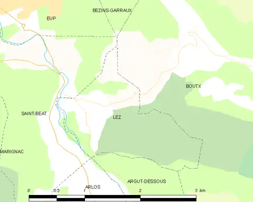 Detailkaart van de gemeente