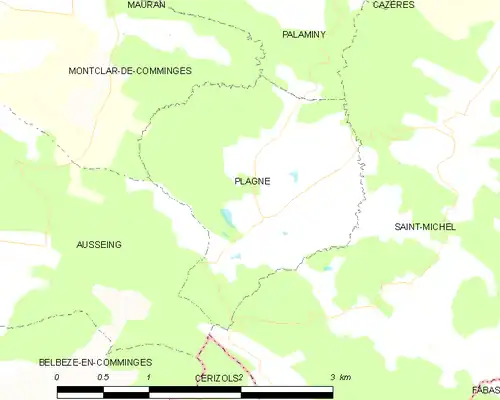 Detailkaart van de gemeente