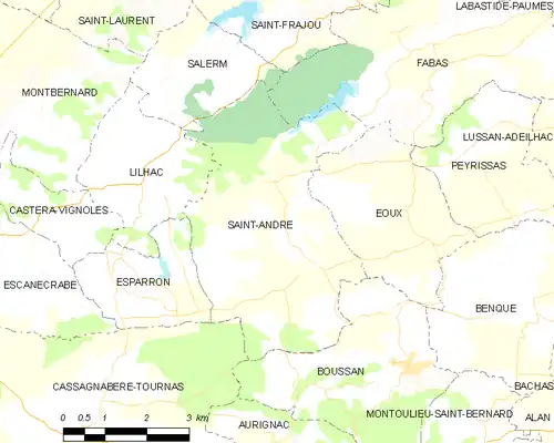 Detailkaart van de gemeente