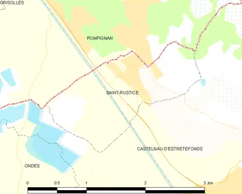 Detailkaart van de gemeente