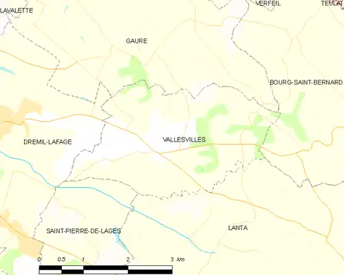 Detailkaart van de gemeente