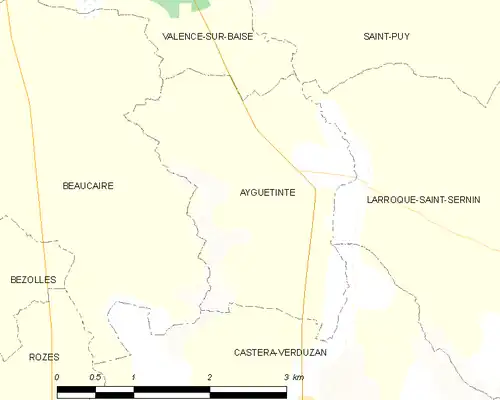 Detailkaart van de gemeente