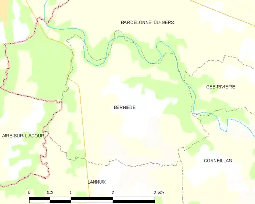 Detailkaart van de gemeente