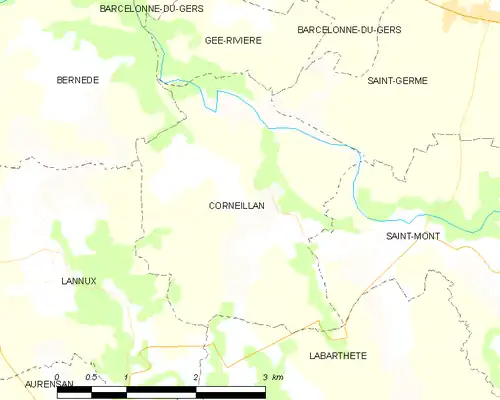 Detailkaart van de gemeente