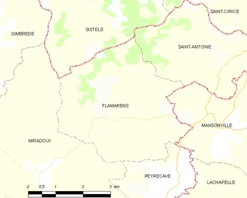 Detailkaart van de gemeente