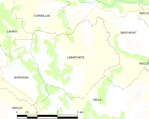 Detailkaart van de gemeente