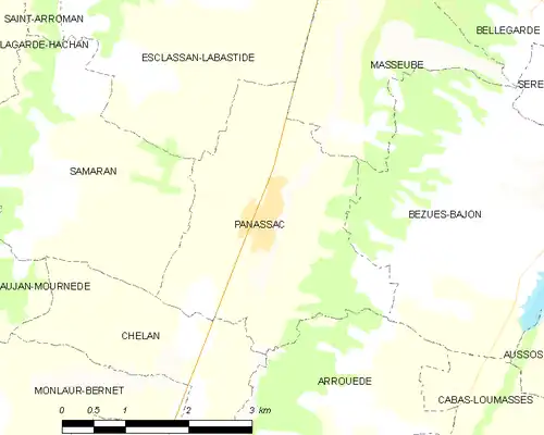 Detailkaart van de gemeente