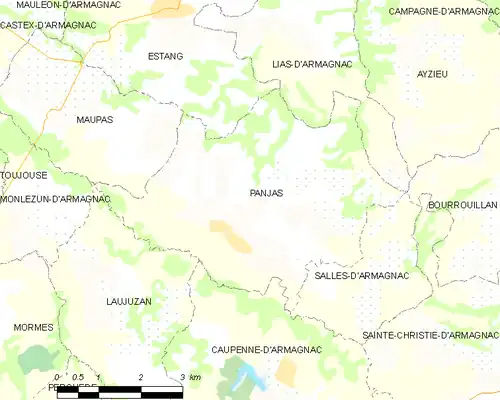 Detailkaart van de gemeente