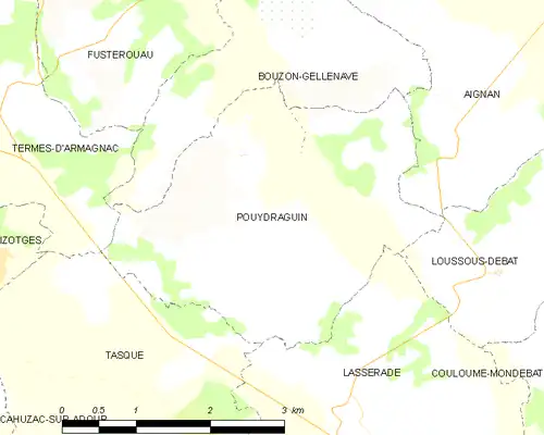 Detailkaart van de gemeente