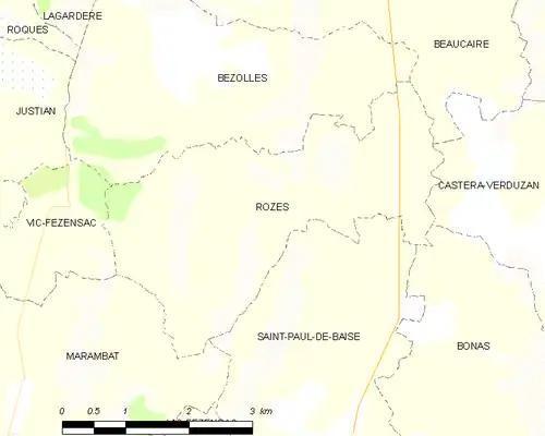 Detailkaart van de gemeente