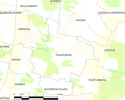 Detailkaart van de gemeente