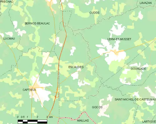 Detailkaart van de gemeente