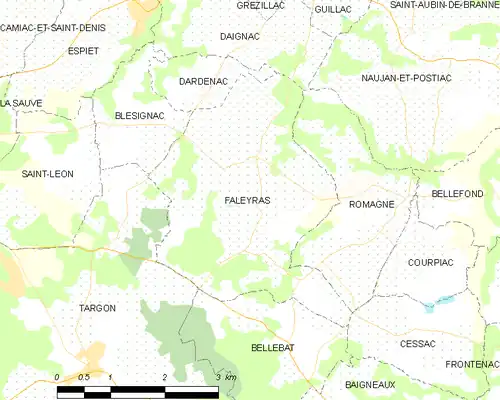 Detailkaart van de gemeente