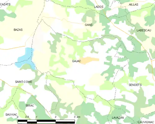 Detailkaart van de gemeente