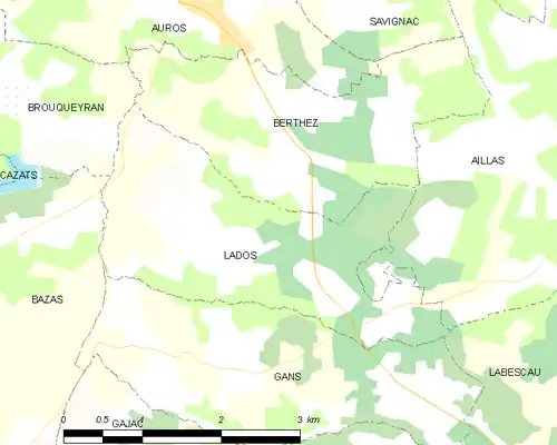 Detailkaart van de gemeente