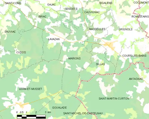 Detailkaart van de gemeente